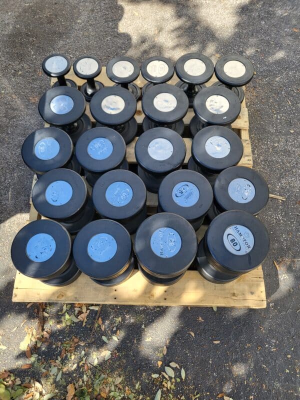 Hampton Gel Grip Urethane Dumbbell Set 5 to 50
