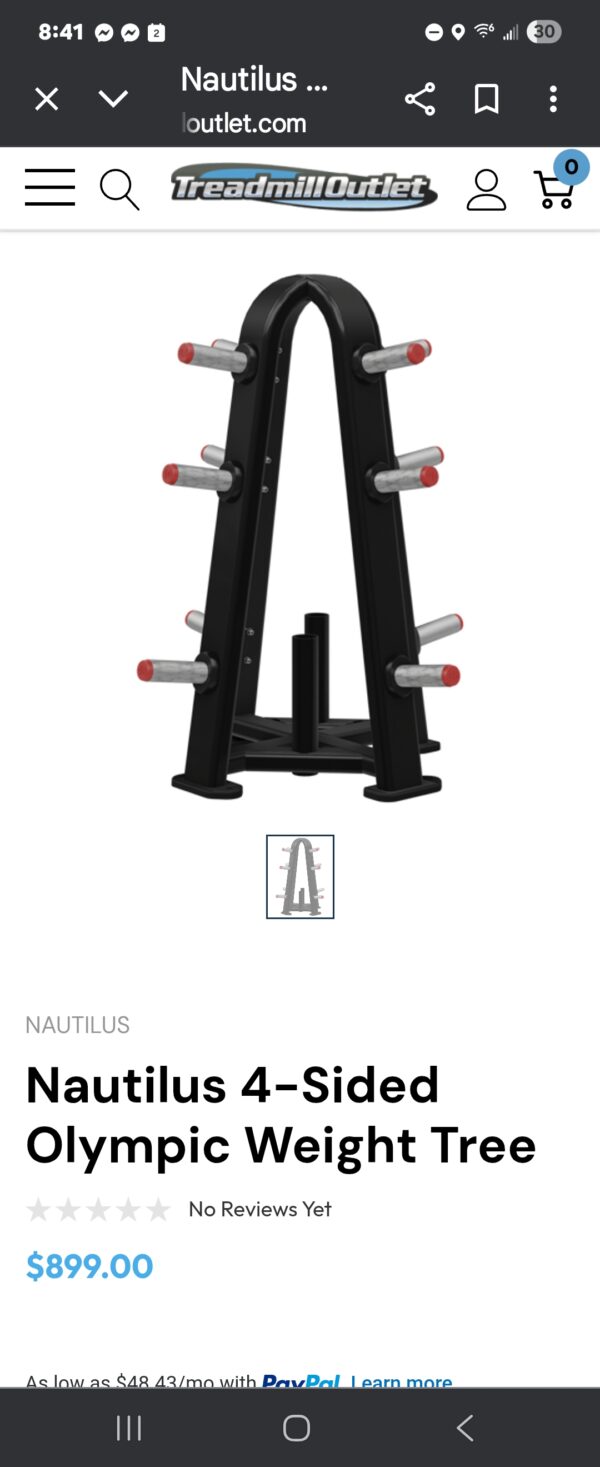 Nautilus 4 Sided Olympic Weight Tree - Image 3