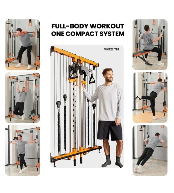 Vimexciter Folding Wall-Mounted Smith Machine Functional Trainer - Image 2