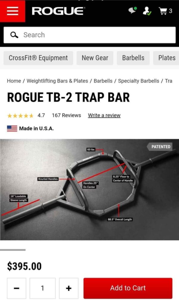 Rogue TB-2 Trap Bar - Image 4