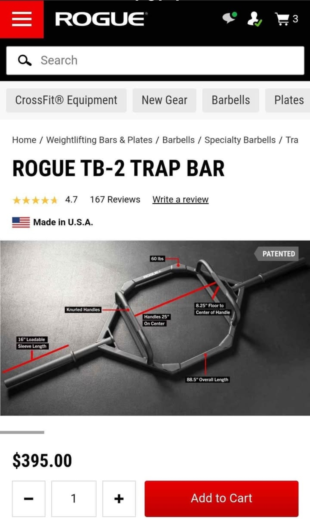 Rogue TB-2 Trap Bar - Image 4