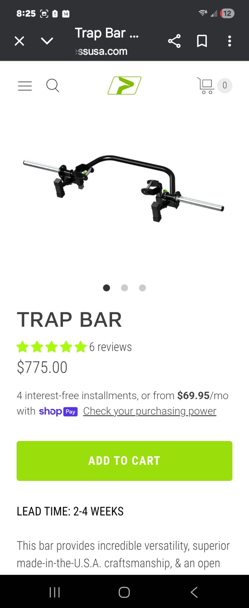 Prime Fitness Open Trap Bar w/ RO-T8 Handles - Image 6