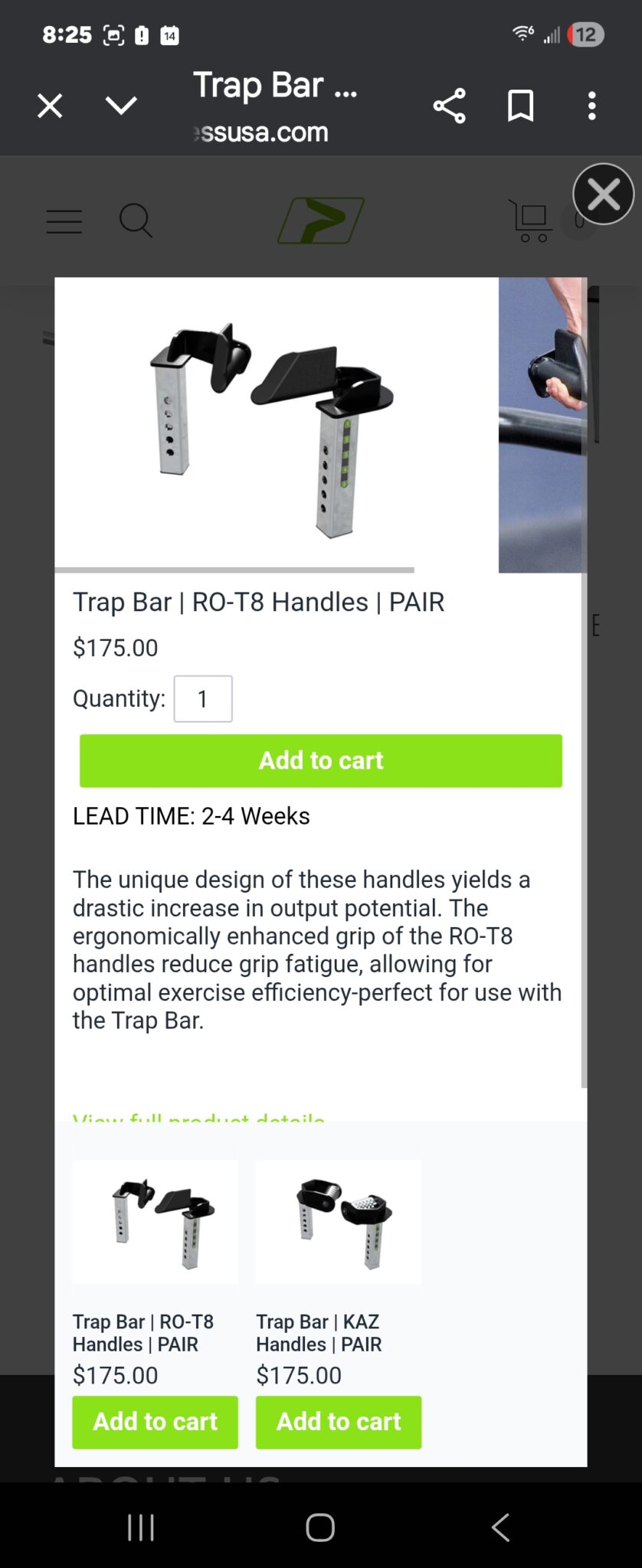 Prime Fitness Open Trap Bar w/ RO-T8 Handles - Image 7