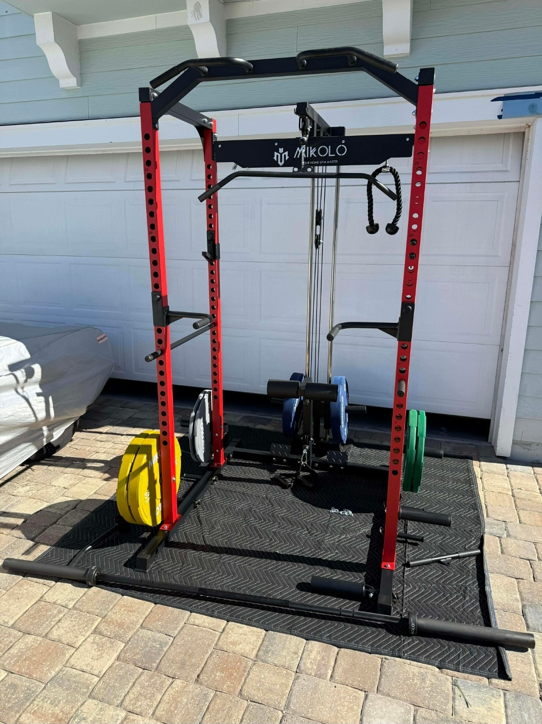 Mikolo F4 Power Rack w/ Lat Tower Home Gym - Image 2