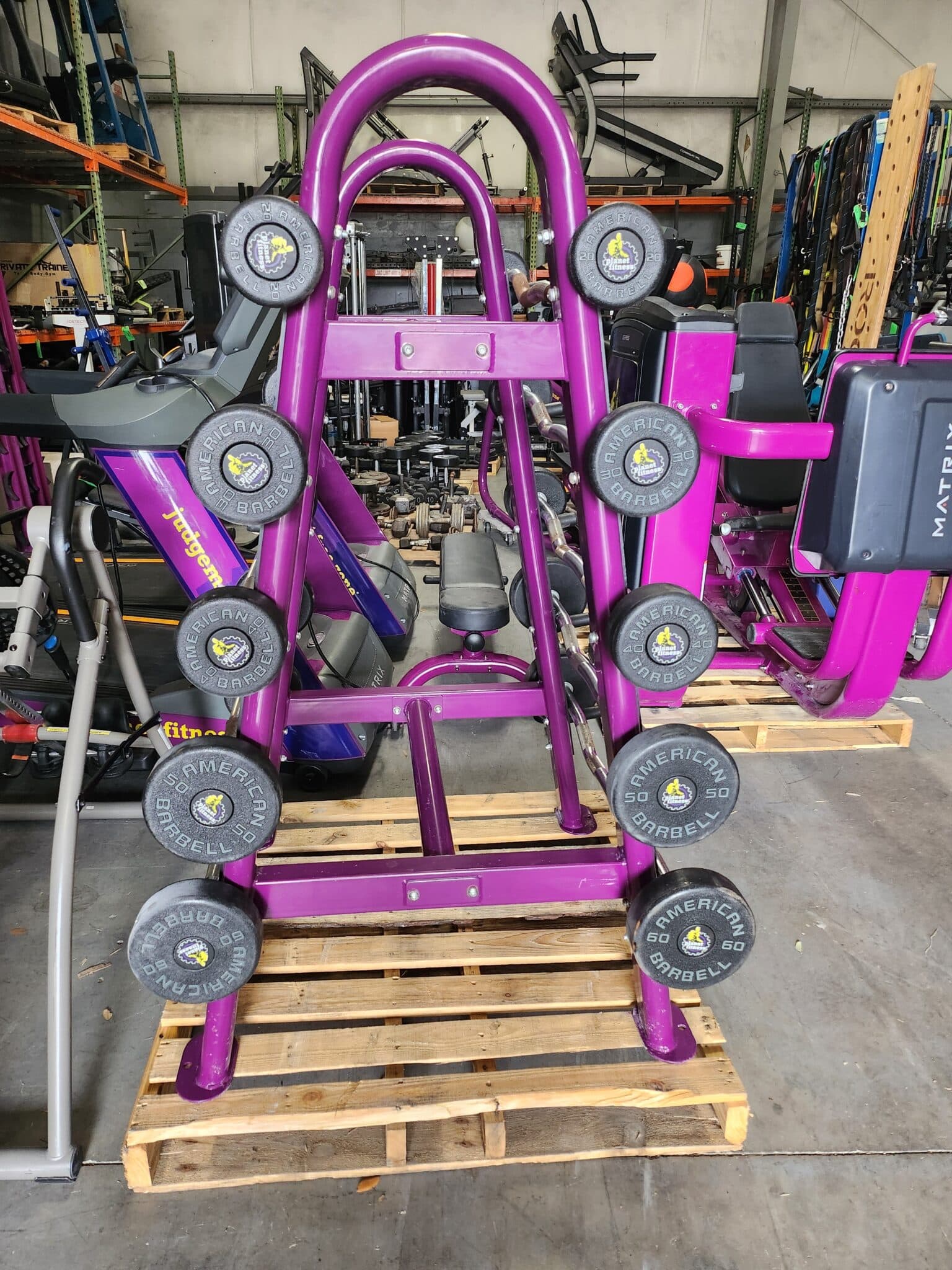 American Barbell Fixed Curl & Straight Bars w/ Rack (20-60 set) - Image 2