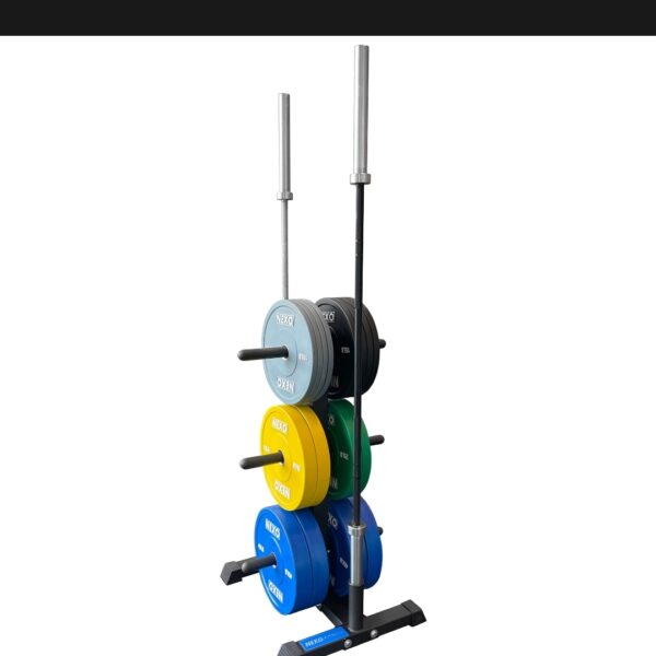 Bumper Plate Tree w/ Bar Storage