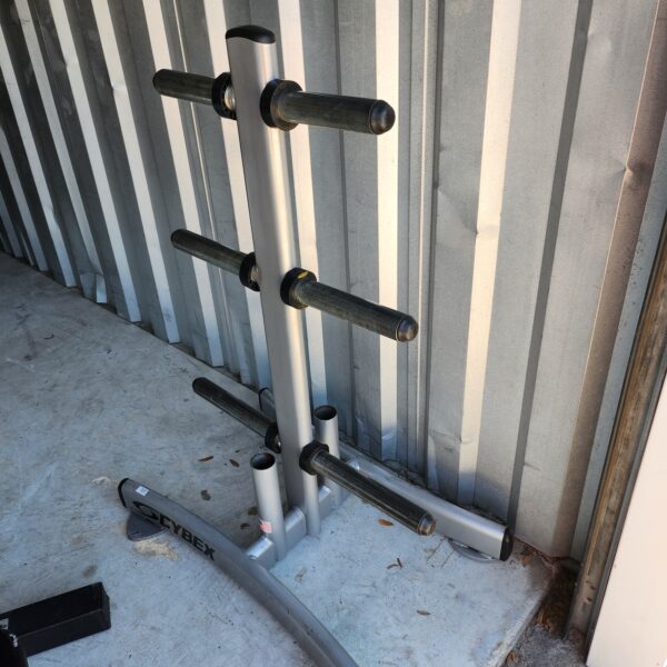Cybex Commercial Weight Plate Storage Tree w/ 2 Bar holders