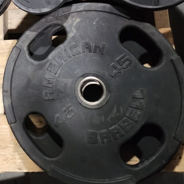 American Barbell Rubber Grip Olympic 45lb Plates Pair