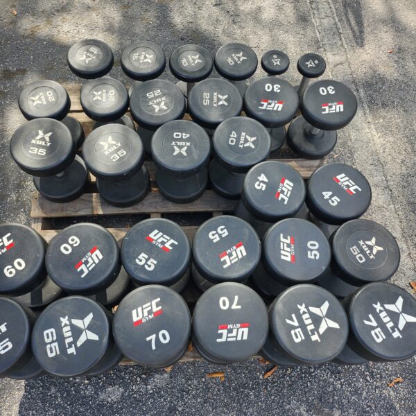 Ufc / Xult Urethane Prostyle Dumbbell Set (5 to 75 w/ rack)