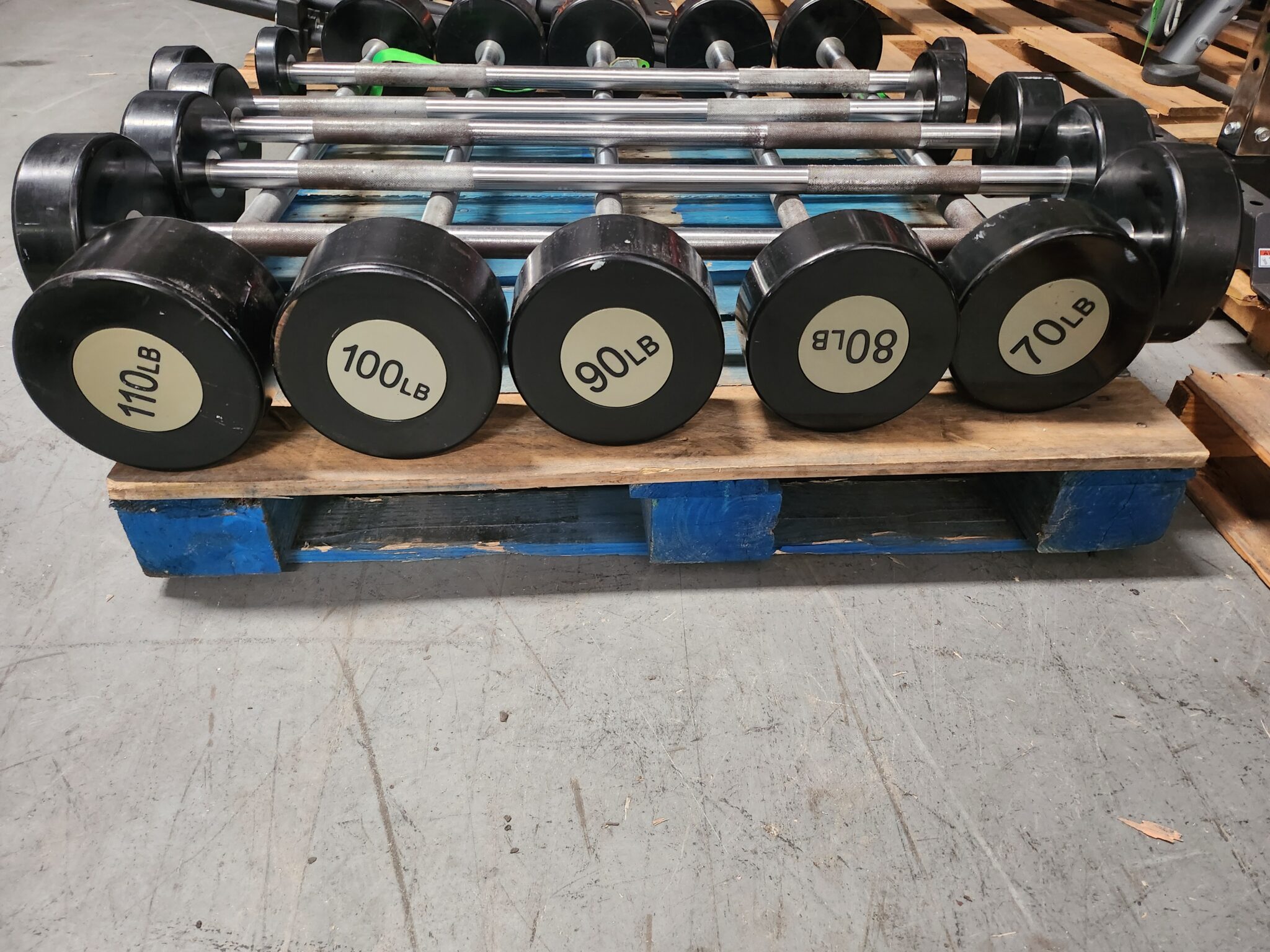 Hampton Fitness Fixed Straight Curl Bar Set (no rack) - Image 3